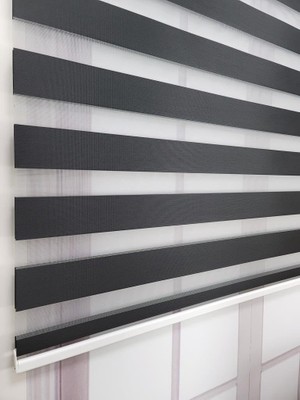 Tr Stor Zebra Perde 3 Renk Seçeneği 100X200 Siyah