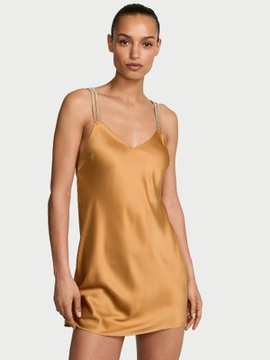 Victoria's Secret Gradient Shimmer Strappy Satin Nightgown