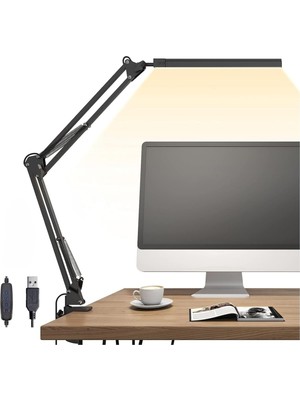 Tr Akrobat LED Masa Lambası - Gün Işığı ve Sarı Işık Modu, Ayarlanabilir Parlaklık, Kontro