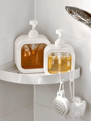 Tr Mukko Home Plastik Akrilik Sıvı Sabunluk 300 ml + 500 ml 2'li Sıvı Sabunluk