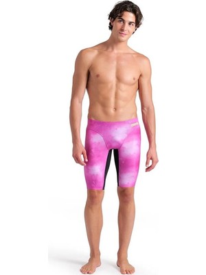 Arena Swim Jammer Allover Print Erkek Pembe Yüzücü Mayosu 010056509