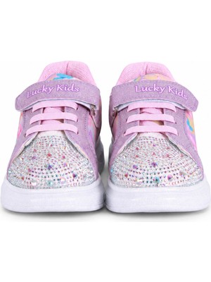 Trender Lucky Kids Patik 5028 Lila Kız Çocuk Sneaker ENS05C5028