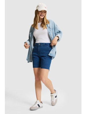U.S. Polo Assn. Kadın Mavi Jean Şort 50323900-DN0022