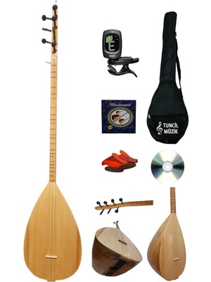Tr Lore Uzun Sap Bağlama Saz Ultra Maxi Set - Yeni Başlayanlara Özel Profesyonel Set
