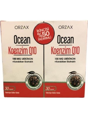 Tr Koenzim Q10, 100 Mg Ubikinonlu + Karabiber Ekstraktlı, 30 Kapsül, 2 Adet