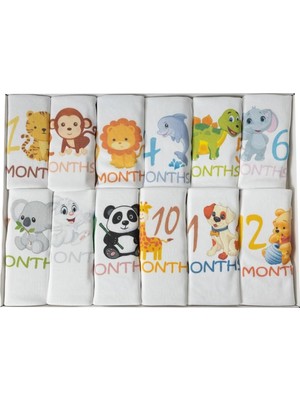 Tr Tombyco 0-12 Ay Unisex 12'li Aylık Bebek Body SETI,%100 Pamuk