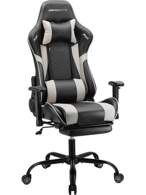 Tr Gaming Prox Ergo Oyuncu Koltuğu - Gri/siyah S.deri 71X126-136X77,5 cm