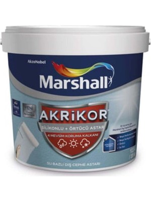 Tr Akrikor Silikonlu + Örtücü Astar, 10 Kg, Beyaz, Dış Cephe