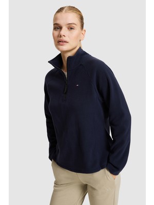 U.S. Polo Assn. Kadın Lacivert Yarım Fermuarlı Sweatshirt 50329013-VR033