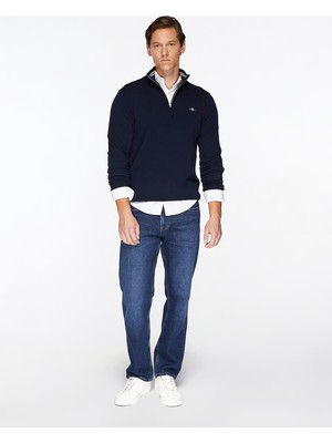 Gant Erkek Regular Fit Yarım Fermuar Triko