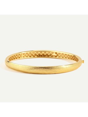 ReGold 14 Ayar Altın Mat Yüzeyli Kelepçe