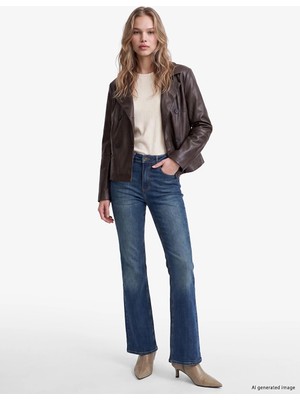 Lc Waikiki Yeni Sezon Indigo Flare Kadın Jean Pantolon