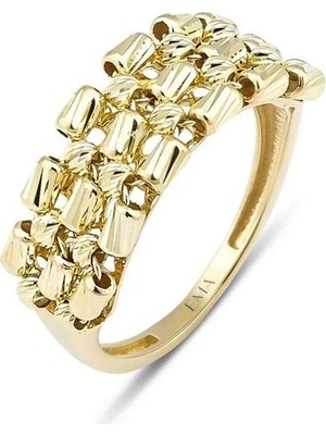 Ema Jewellery Altın Kalemli Top Top Yüzük