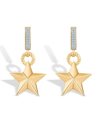 Ema Jewellery Yıldız Altın Küpe