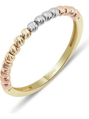 Ema Jewellery Altın Top Top Yarımtur Yüzük