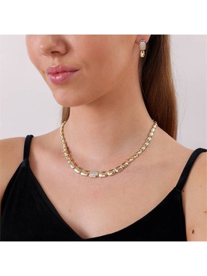 ReGold Eta 14 Ayar Altın Taşlı Set