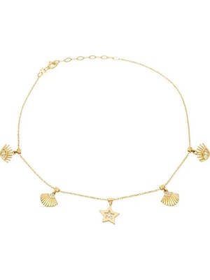 Ema Jewellery Kuzey Yıldızı Altın Halhal