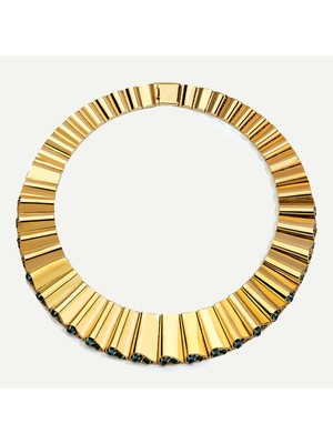 ReGold Electra 14 Ayar Altın Mavi ve Yeşil Taşlı Set