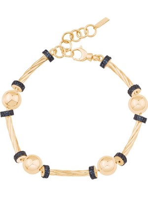 Ema Jewellery Mavi Taşlı Silindir Bileklik