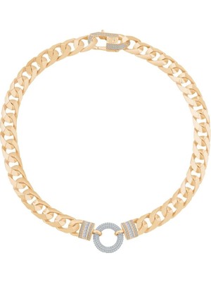 Ema Jewellery Taşlı Halka Zincir Altın Set