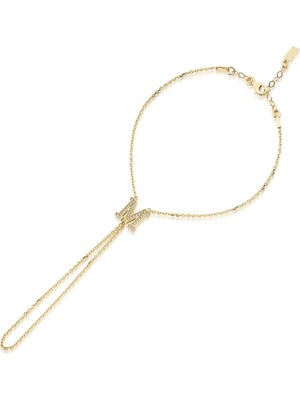 Ema Jewellery Kristal Taşlı Harf Şahmeran