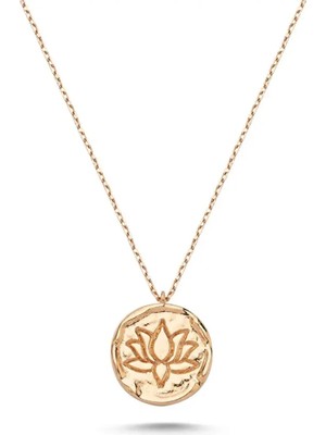 Seval Kuyumculuk Lotus Detaylı Rose Kolye
