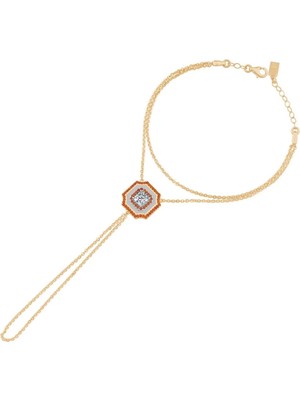 Ema Jewellery Turuncu Taşlı Şahmeran