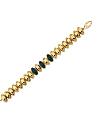 Regold 3'lü Yeşil Taşlı Bileklik