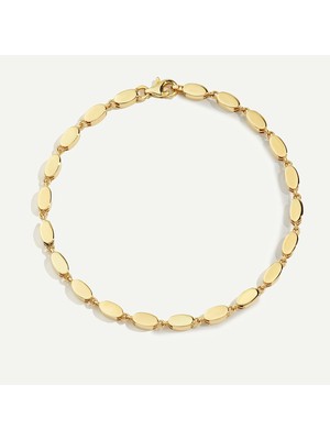 ReGold 14 Ayar Altın Oval Formda Minimal Bileklik