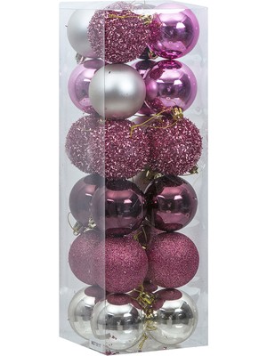 Snow Angels 6 cm 24'lü Yılbaşı Topu