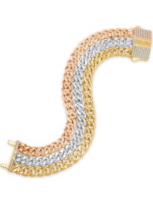 Ema Jewellery 7mm Üç Sıra Gurmet Bileklik