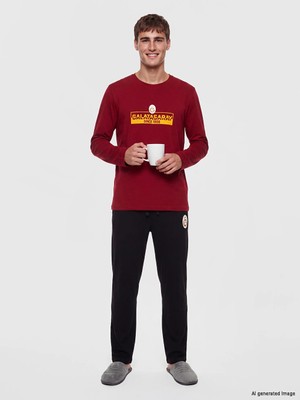 Lc Waikiki Yeni Sezon Kırmızı Galatasaray Baskılı Erkek Pijama Takımı