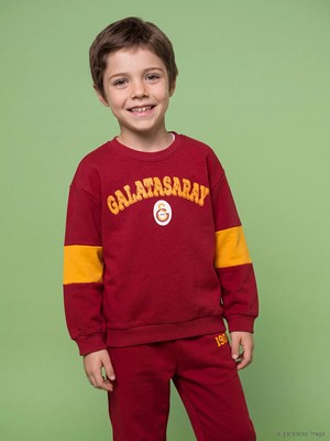 Lc Waikiki Yeni Sezon Kırmızı Galatasaray Baskılı Erkek Çocuk Kalın Sweatshirt