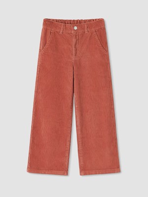 Lc Waikiki Yeni Sezon Pembe Geniş Paça Kız Çocuk Kadife Pantolon