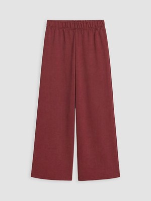 Lc Waikiki Yeni Sezon Bordo Geniş Paça Kız Çocuk Eşofman Alt