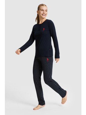 U.S. Polo Assn. Kadın Lacivert Pijama Takımı 50333657-VR033