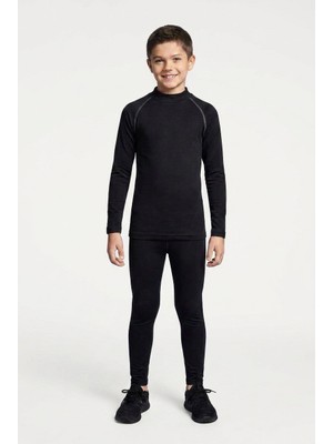 Scorp Thermo-Fit Erkek Çocuk Termal Içlik Alt Üst Takım Kayak Içliği Siyah