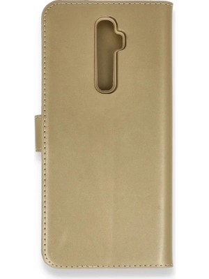 Oppo Reno 2z Kılıf Trend S Plus Kapaklı Kılıf - Gold