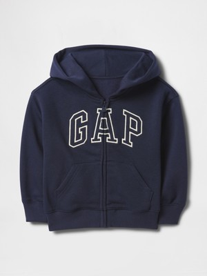Gap Erkek Bebek Lacivert Vintagesoft Logo Fermuarlı Sweatshirt