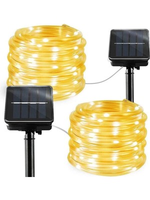 AyrStore Menfry Solar Enerjili Hortum Kaplamalı LED Iç Dış Mekan Bahçe Balkon Teras Aydınlatma Dekor