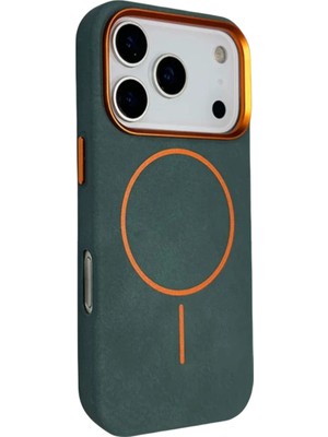 Joko Apple iPhone 17 Pro Max Luno Deri Magsafe Kapak - Yeşil