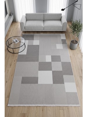 Merinos Vista %100 Akrilik Yumuşak Dokulu Modern Salon Oturma Odası Halısı Gri 94-95