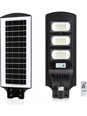 300W - 6500K Solar - Güneş Enerjili Sokak Lambası - Armatür Sensörlü Bahçe-Balkon-Sokak ARS-348966