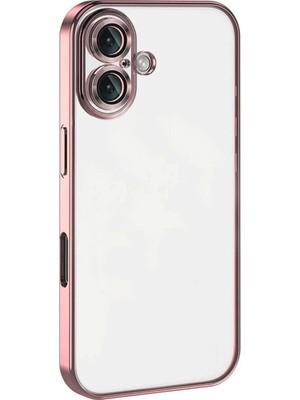 iPhone 16 Kılıf Razer Lensli Silikon - Pembe