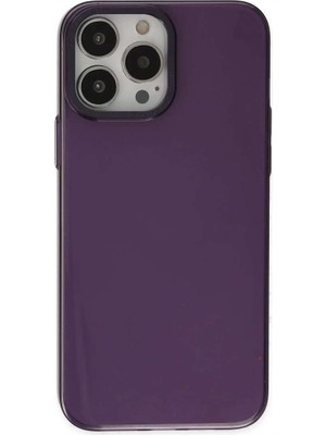 iPhone 13 Pro Max Kılıf Anka Pc Sert Metal Kapak - Mor