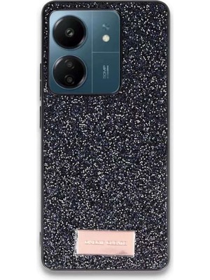 Onegif Redmi 13C Bright Simli Kapak - Siyah