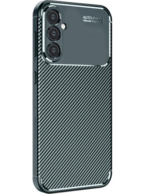 Samsung Galaxy A26 Kılıf Auto Focus Karbon Kapak - Koyu Yeşil