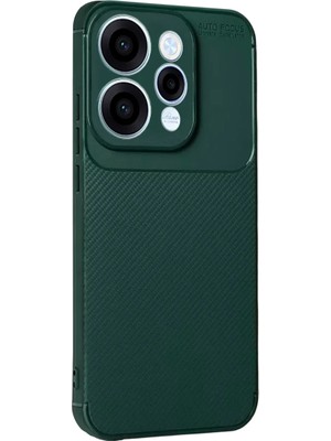 Oppo Reno 15 Auto Focus Karbon Kapak - Koyu Yeşil