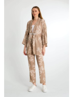 Robin M38065 Kadın Kimono Pantolon Takım