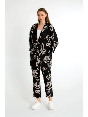 Robin M38065 Kadın Kimono Pantolon Takım